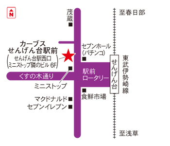 カーブスせんげん台駅前