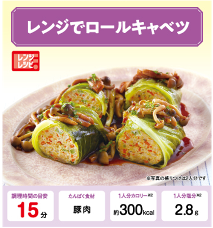 レンジでロールキャベツ 管理栄養士監修 カーブスたんぱくレシピ