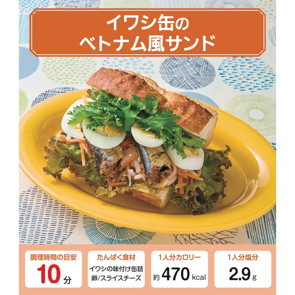 イワシ缶のベトナム風サンド【管理栄養士監修】